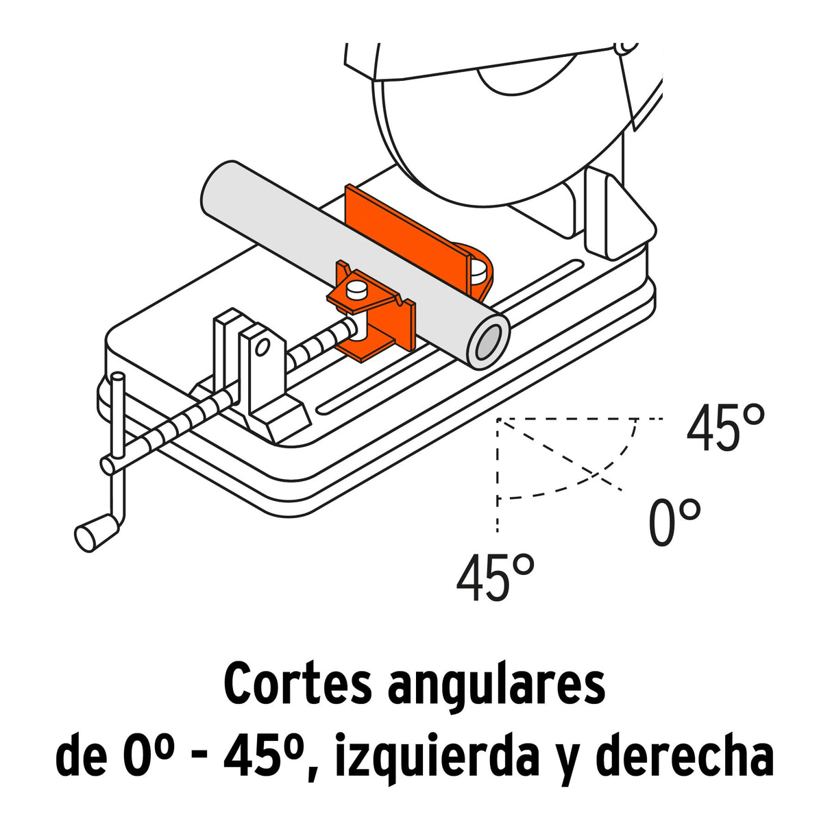 Tronzadora/cortadora de metales 14', 2200 W mango en 'd'