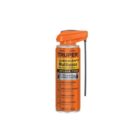 Lubricante Multiusos Aerosol Aplicador Doble Acción, 400 ml