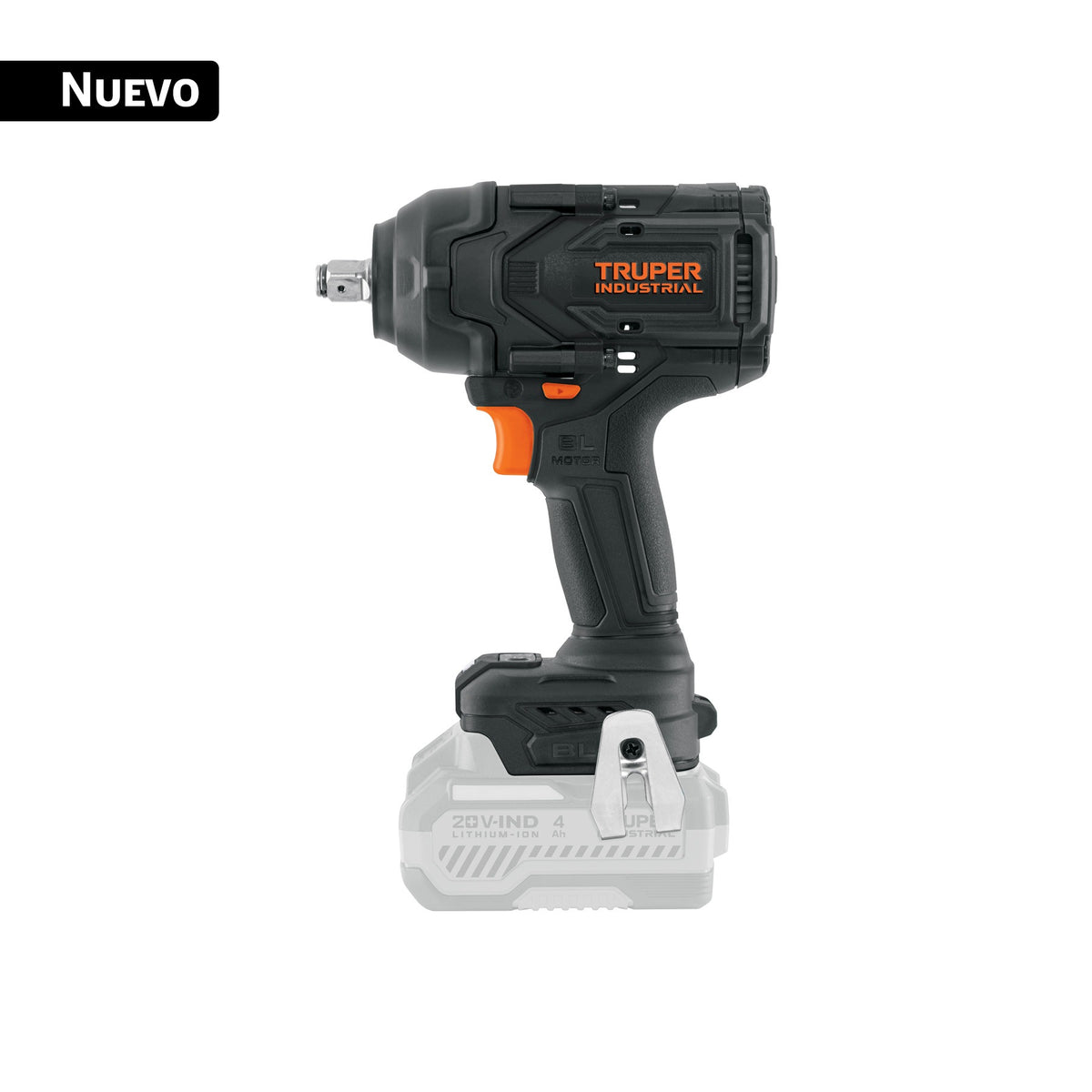 Llave de impacto 1/2', 20 V, 850 Nm, sin accesorios, Truper Industrial