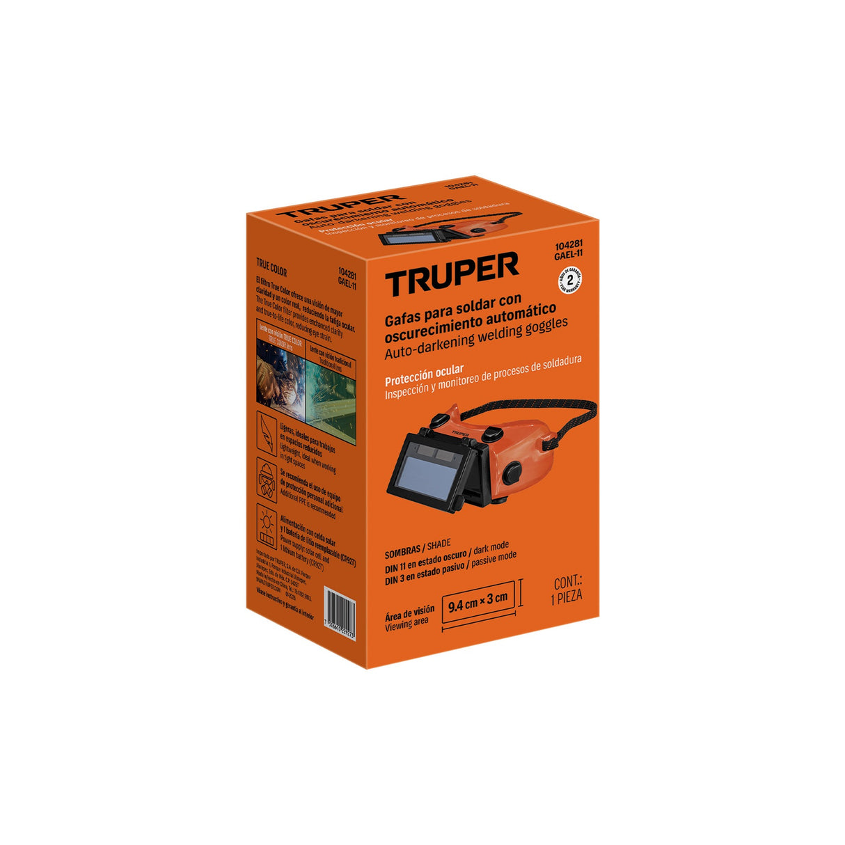 Gafas electrónicas para soldar, sombra 11, Truper
