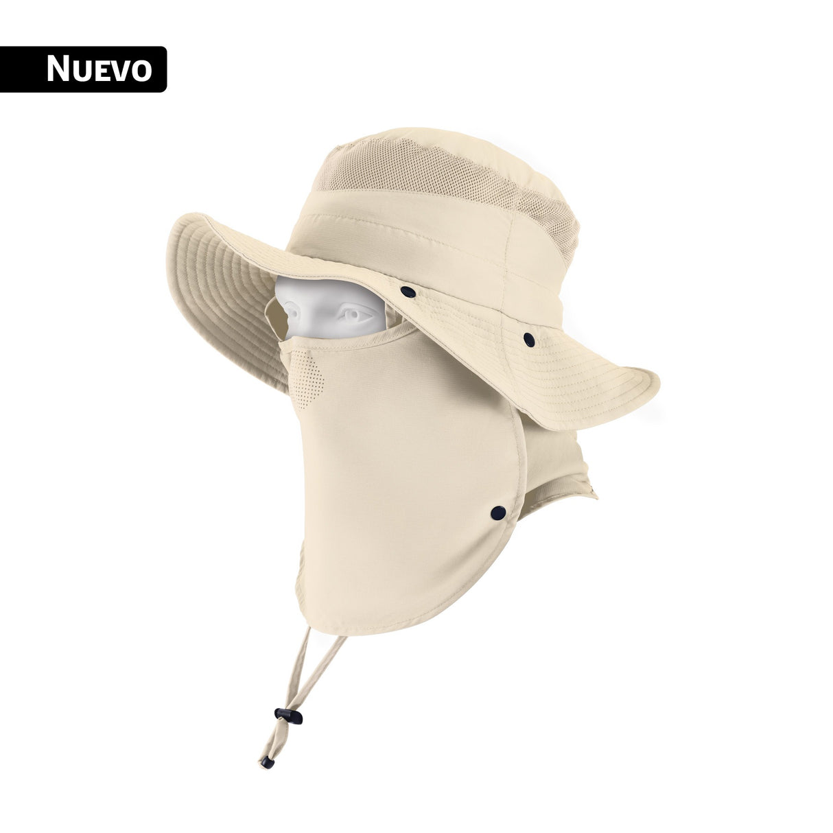 Sombrero de protección solar, color beige con UPF 50 + , Truper
