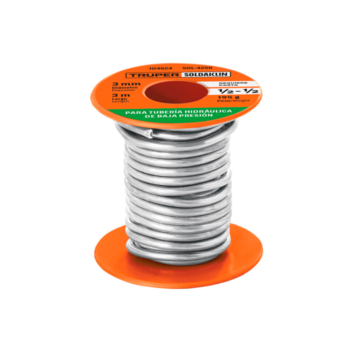 Soldadura 1/2-1/2 para Tubería de Baja Presión, 250 g, Soldaklin