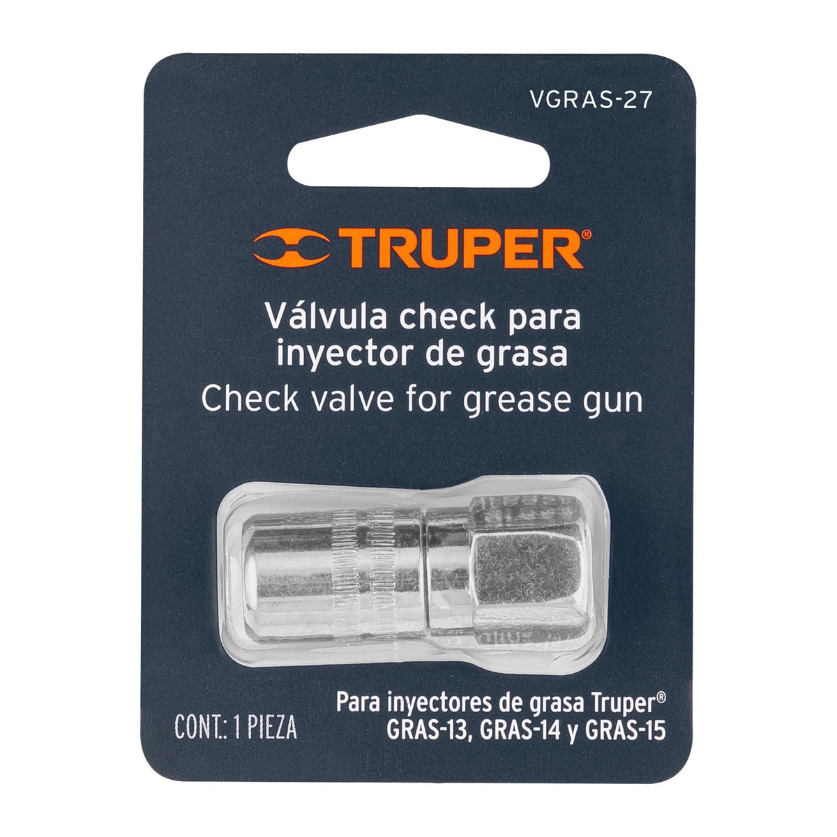 Válvula Check para Inyectores de Grasa, Truper