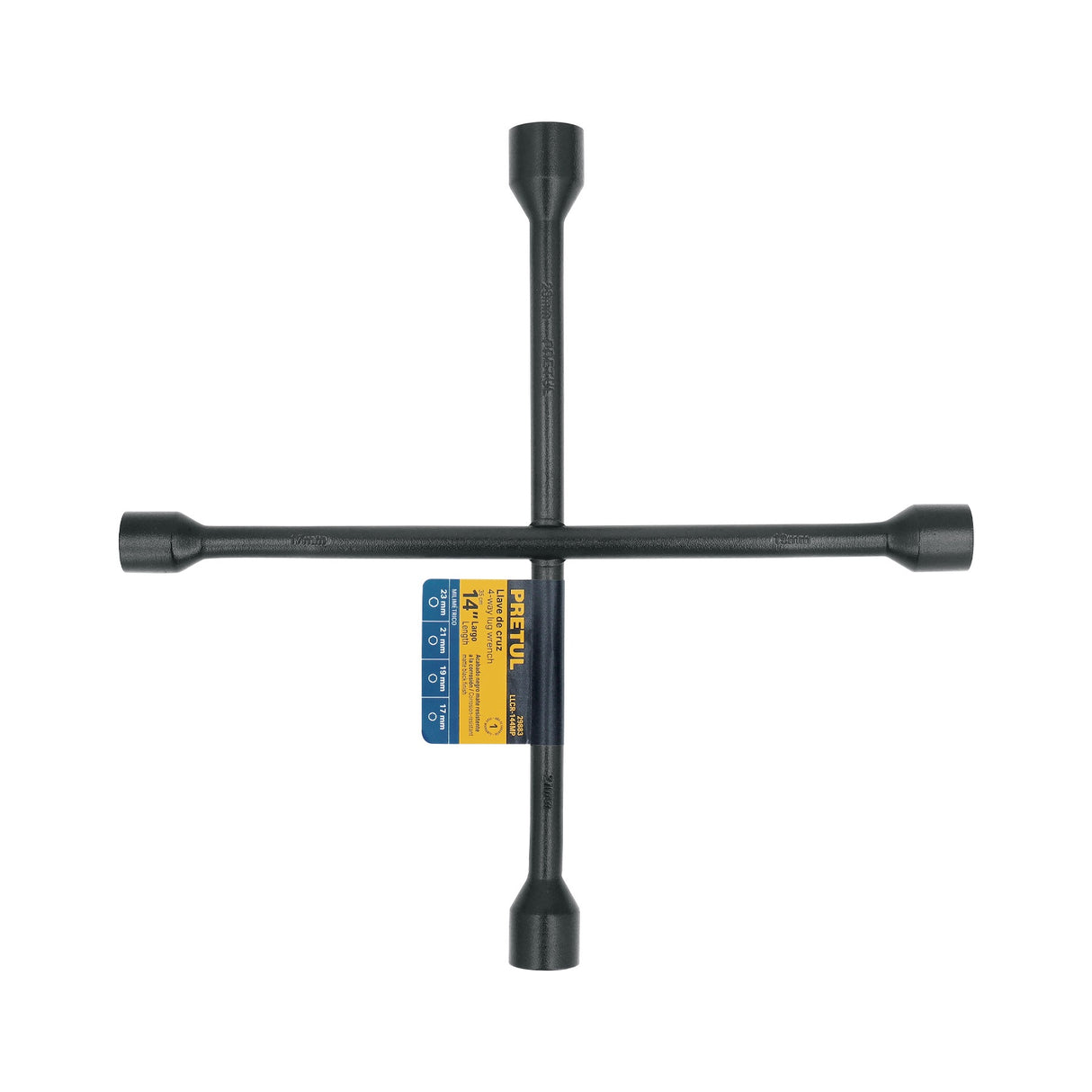 Llave de cruz 14', bocas 17, 19, 21 y 23 mm, Pretul