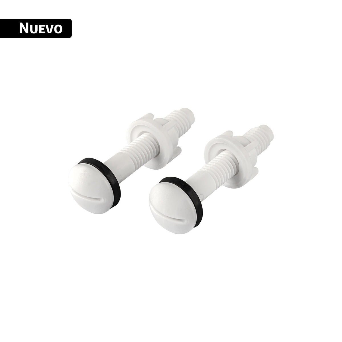 Bolsa con 2 tornillos plasticos 5/16' x 65 mm para WC, Foset