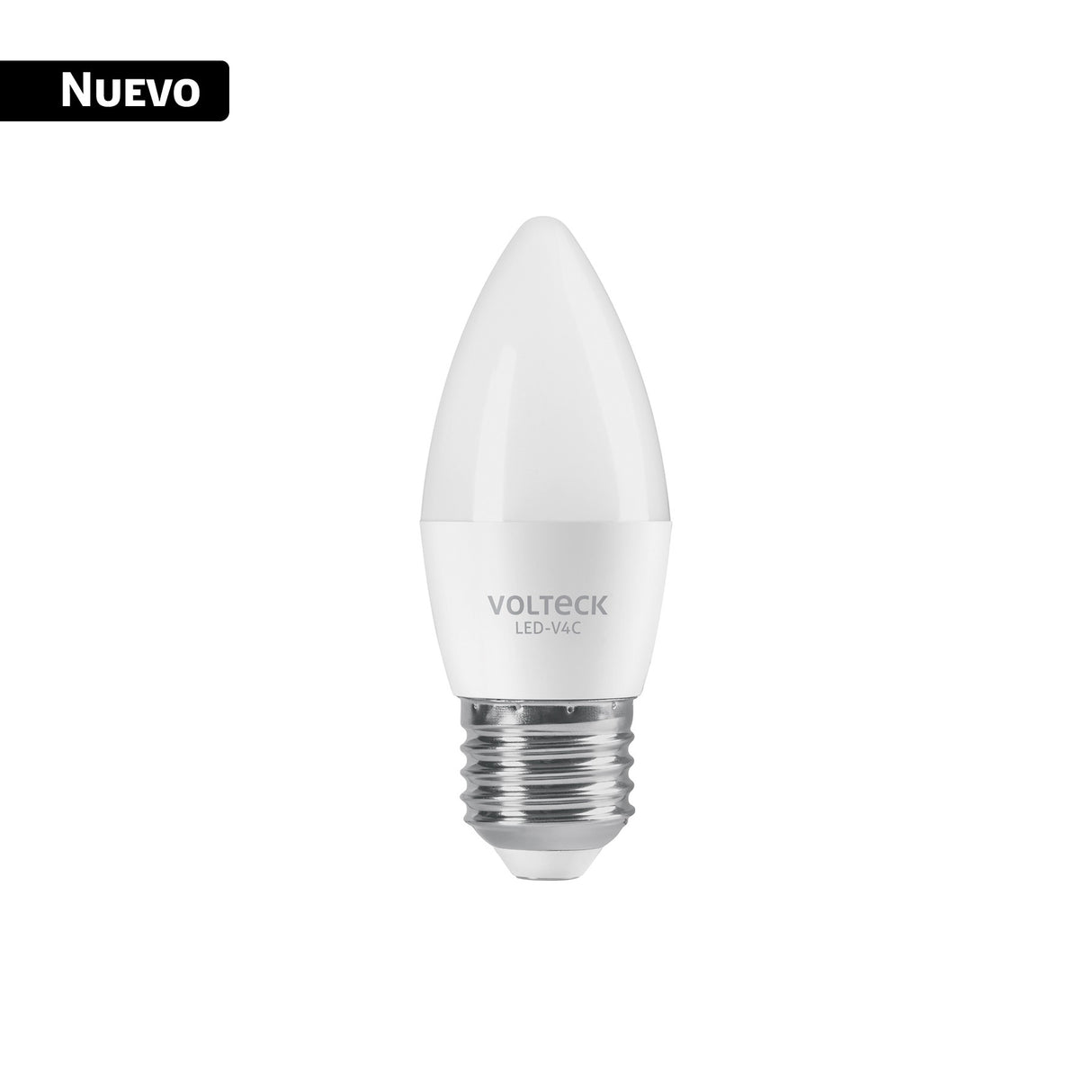Foco LED Tipo Vela 4 W (25 W) 2400K Luz Ámbar, E27, Volteck