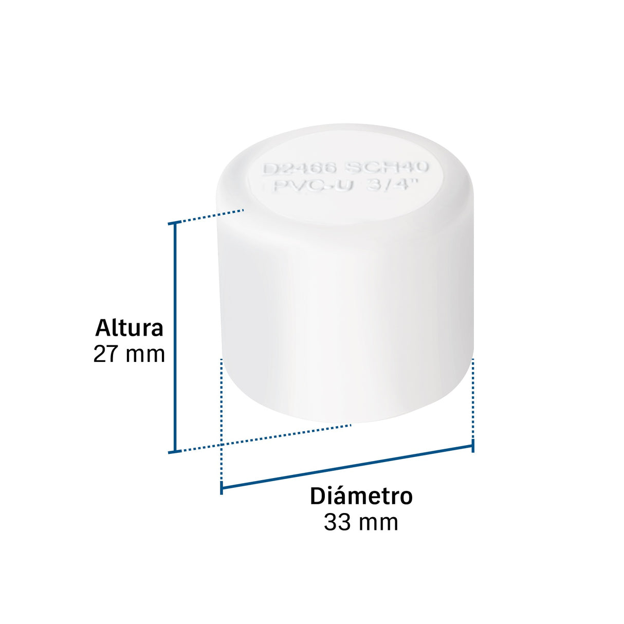 Tapón hembra de PVC 3/4', Foset