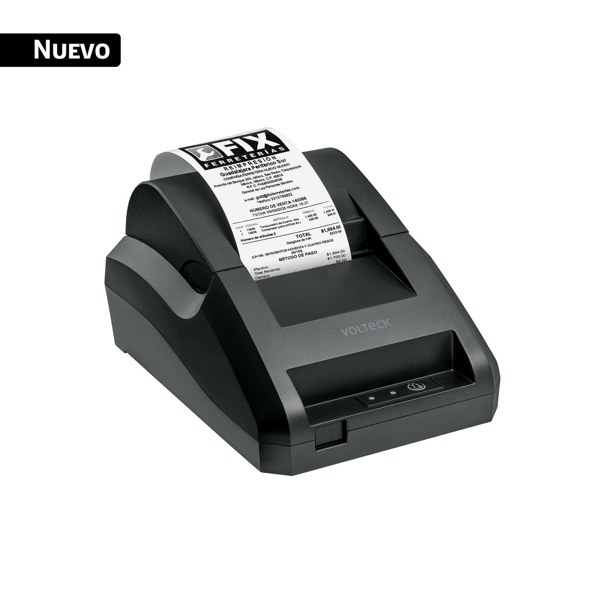 Impresora de Tickets 58 mm, USB+Bt, Corte Manual, Volteck