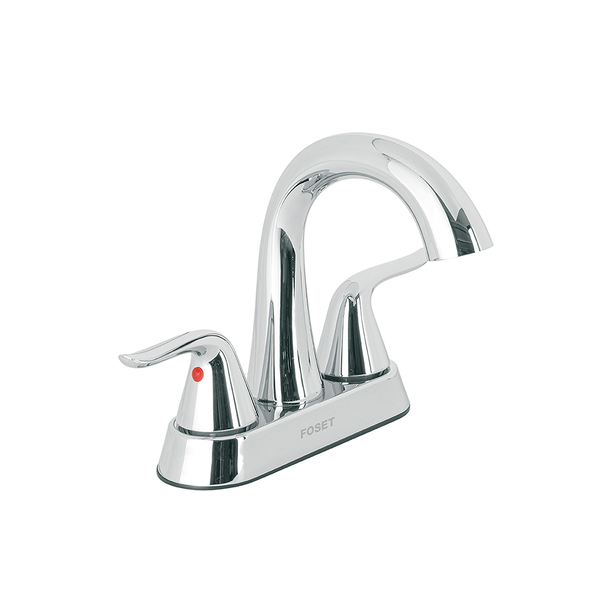 Mezcladora para Lavabo 4" Cromo, Cuello Alto, Palanca, Foset Aero
