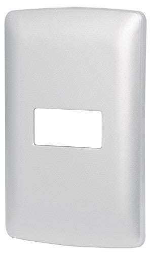 Placa 1 Modulo de ABS, Linea Italiana, Color Plata, Volteck