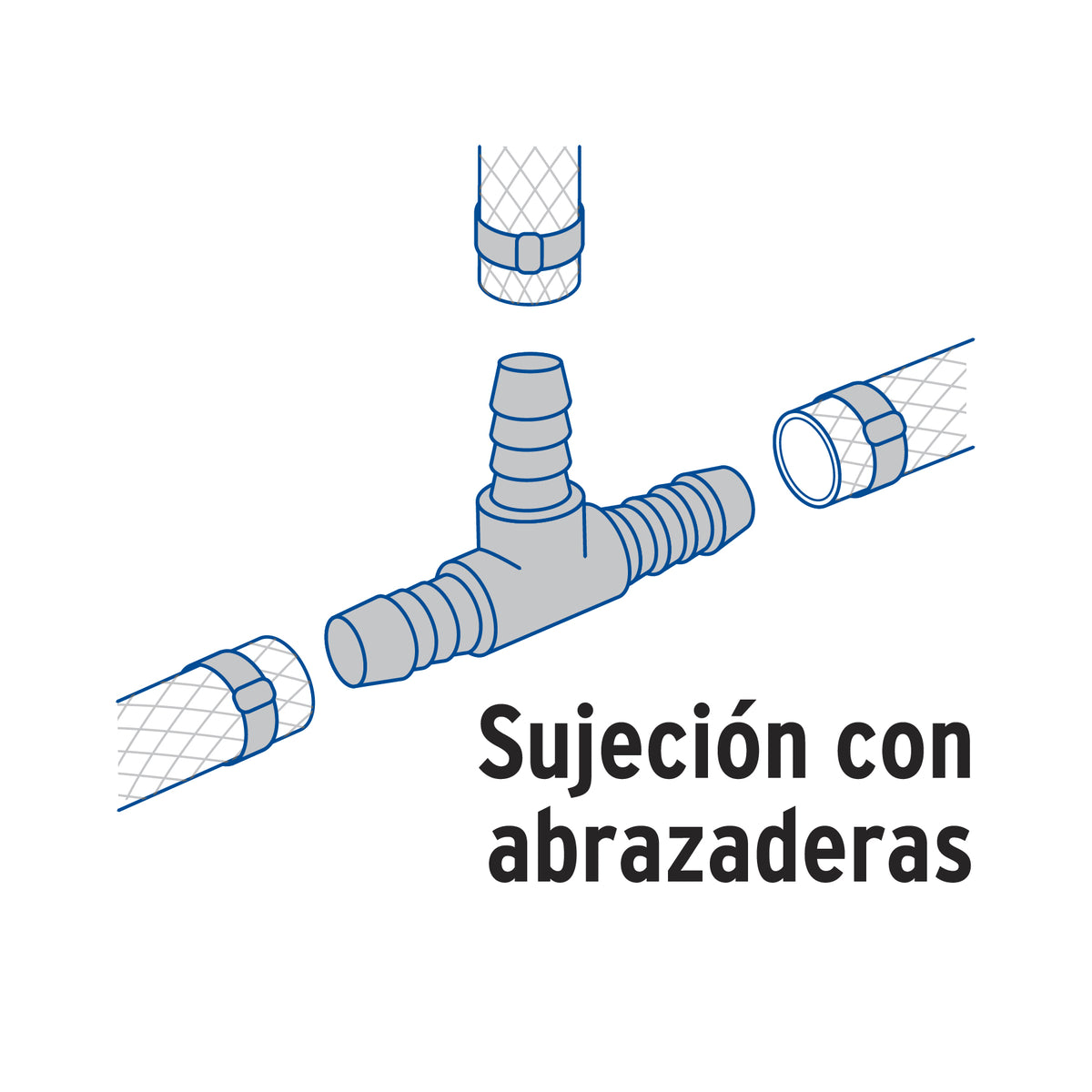 Tee Inserción Macho Latón 1/2' para Poliducto Negro, Foset