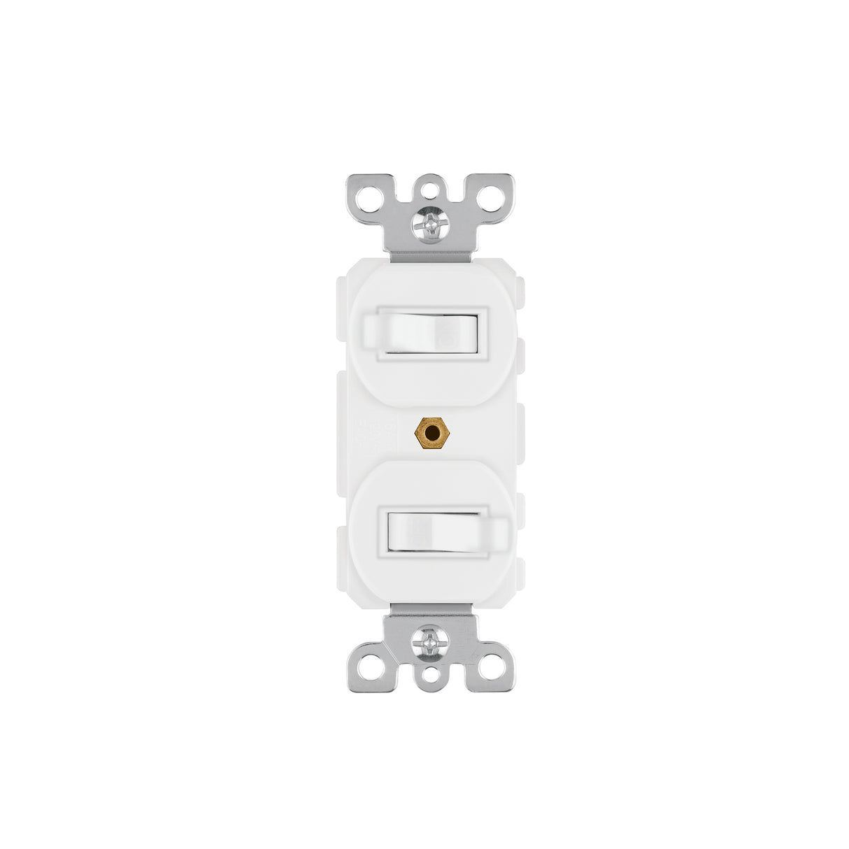 Interruptor dúplex de palanca, Standard, blanco, Volteck