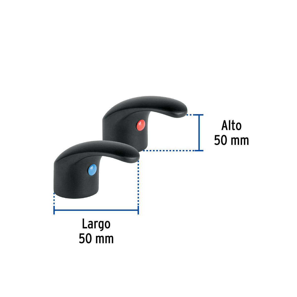 Juego Manerales de Palanca para lav-fregadero, Negro Mate Aqua