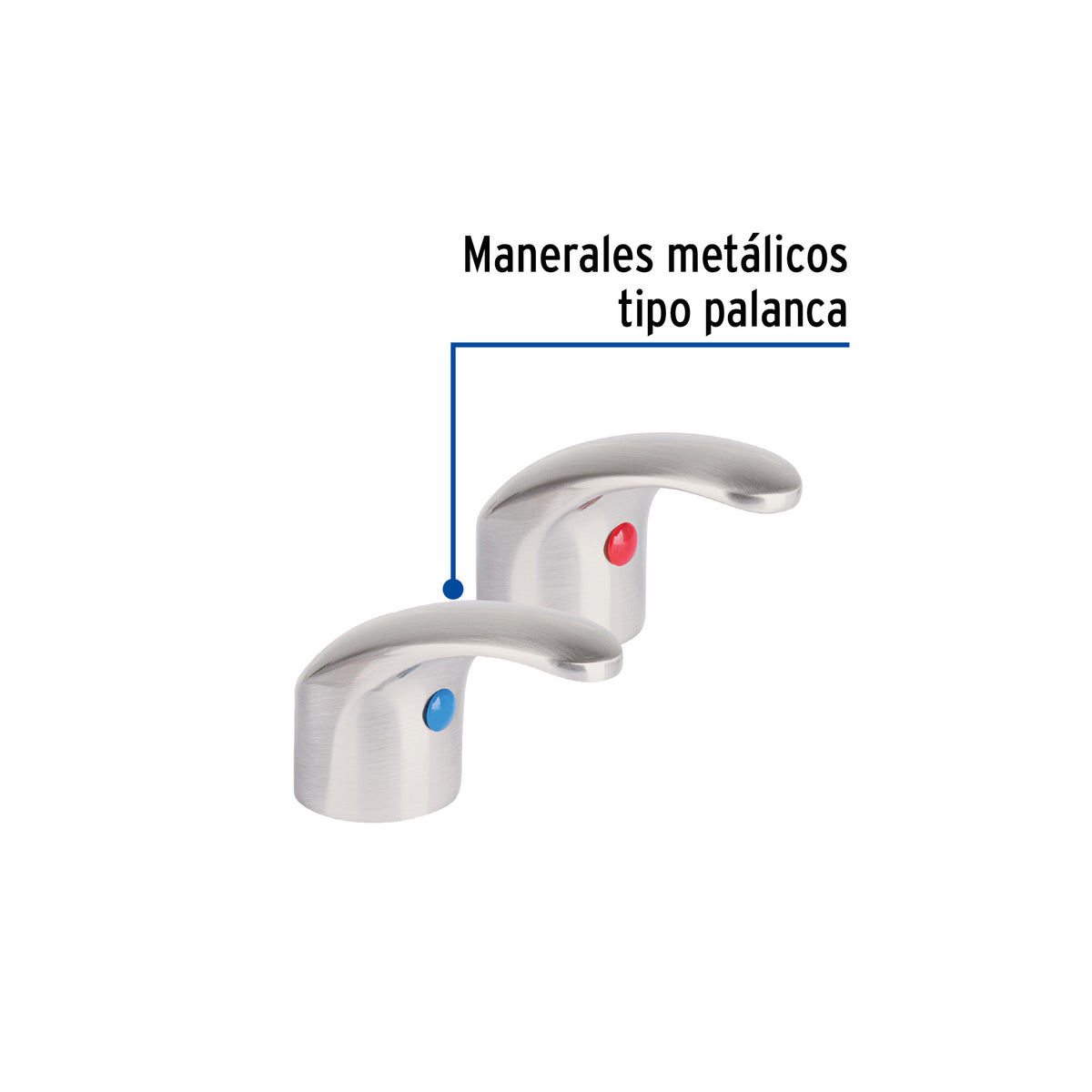 Juego de Manerales Tipo Palanca para lav-fregadero, Satín Aqua