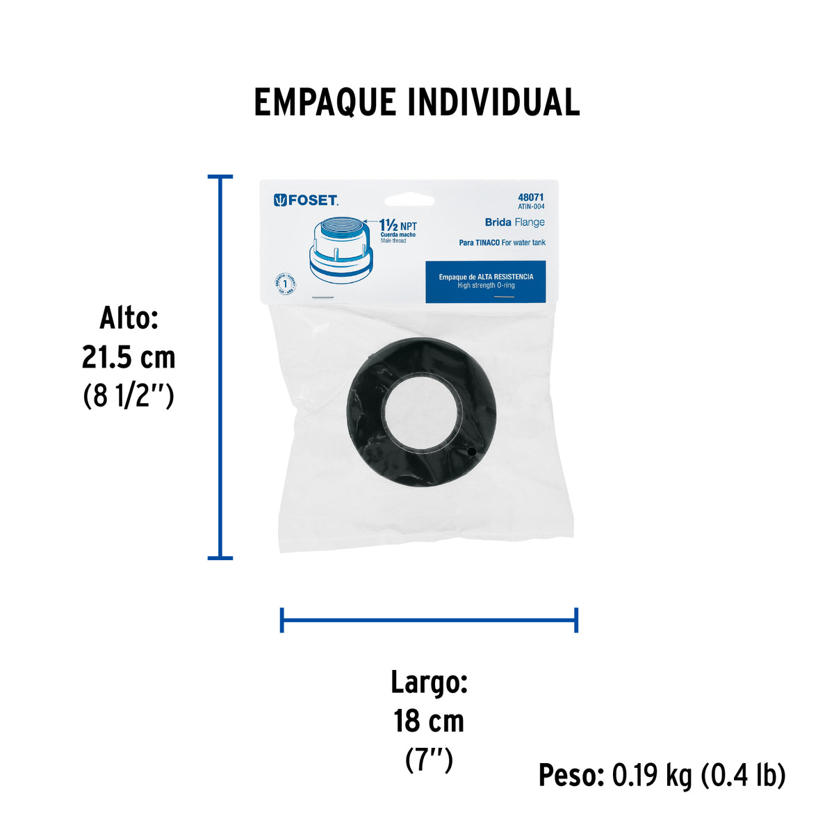 Brida de Polipropileno para Tinaco, 1-1/2', Foset