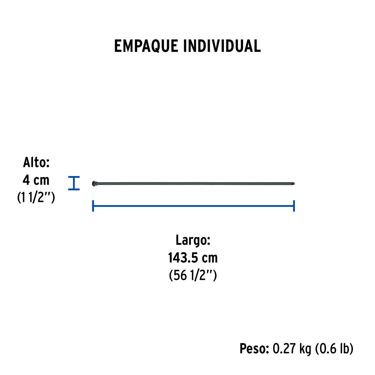Jarro de Aire 1/2' X 140 cm para Tinaco, Foset