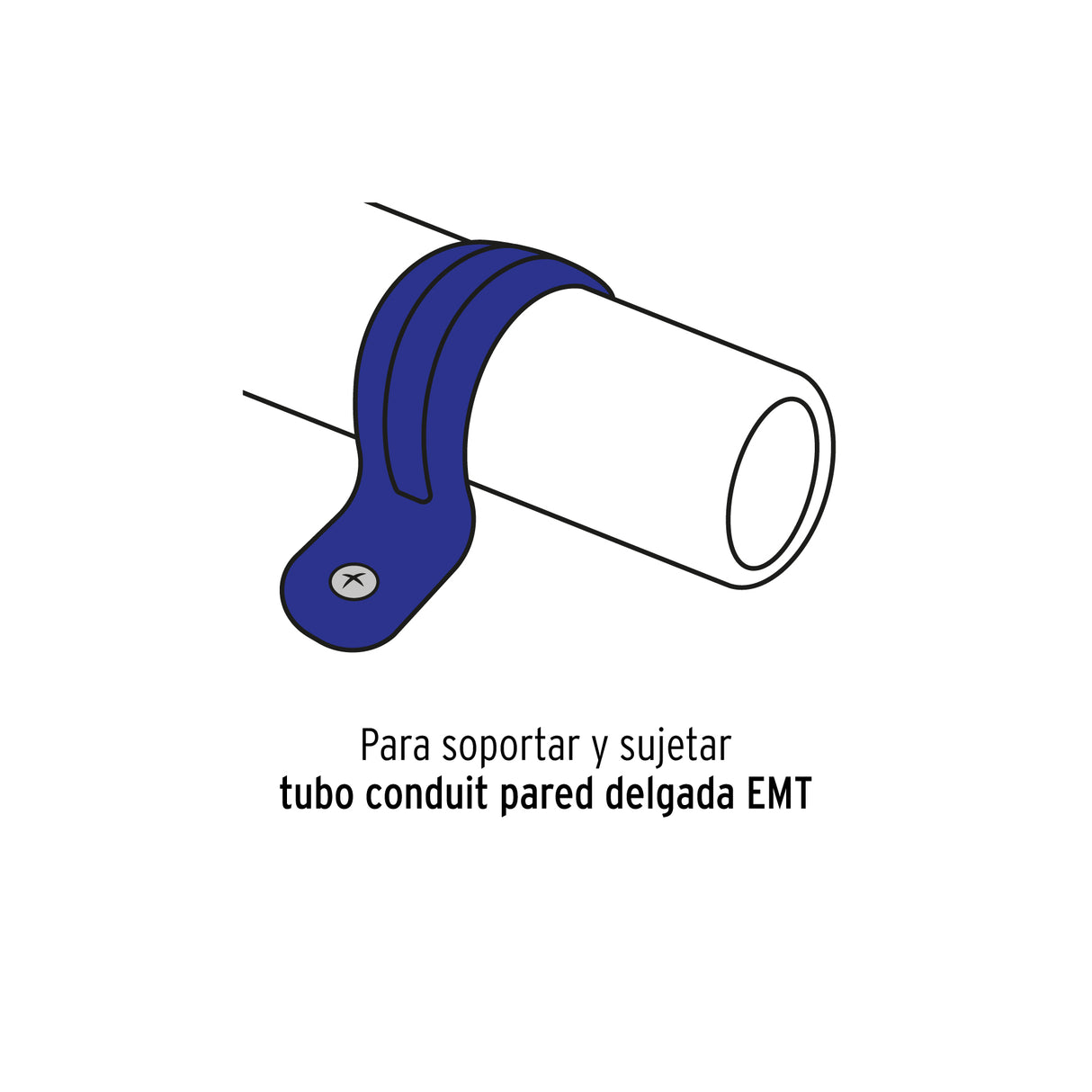 Bolsa C/5 Abrazaderas Tipo Uña 1-1/2' para Tubo Pared Delgada