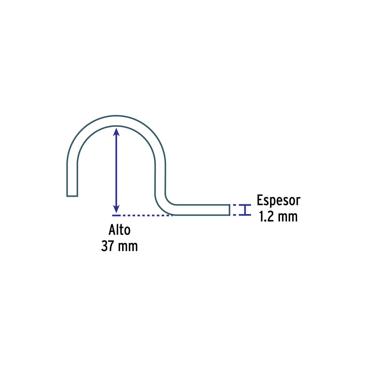 Bolsa C/5 Abrazaderas Tipo Uña 1-1/2' para Tubo Pared Delgada