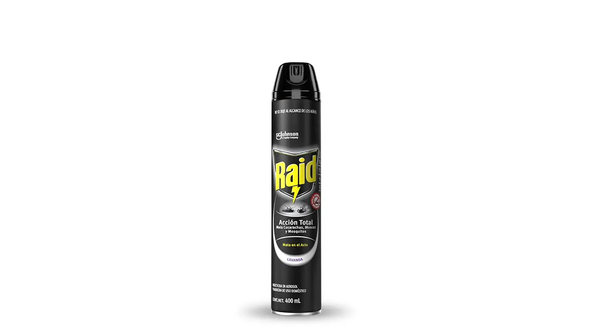 Raid accion total insecticida aerosol 400 ml.