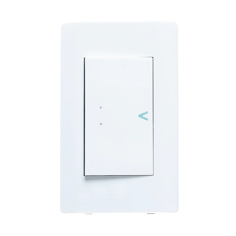 Lucek placa con apagador escalera blanco 3 modulos