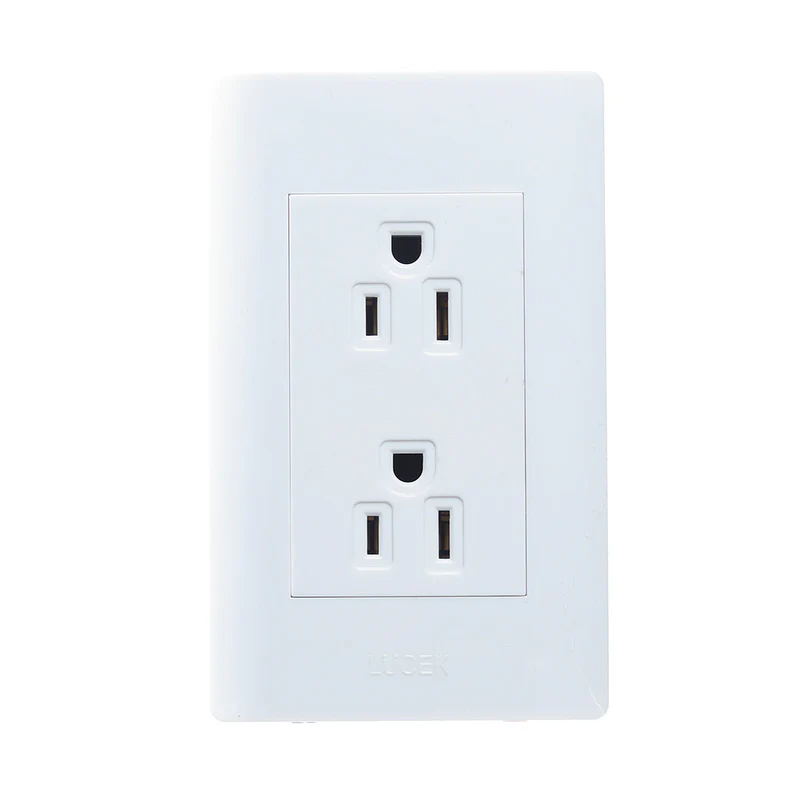 Lucek placa contacto duplex blanco