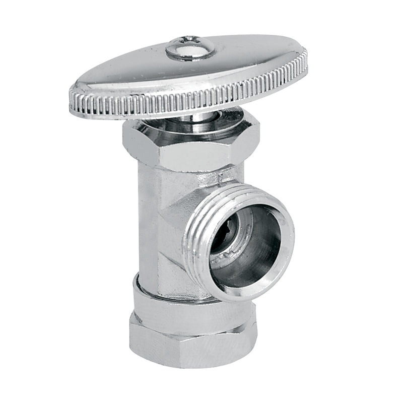Dica 3401BSC llave de control angular de laton con barrilito y contratuerca 1/2 (13 mm.)