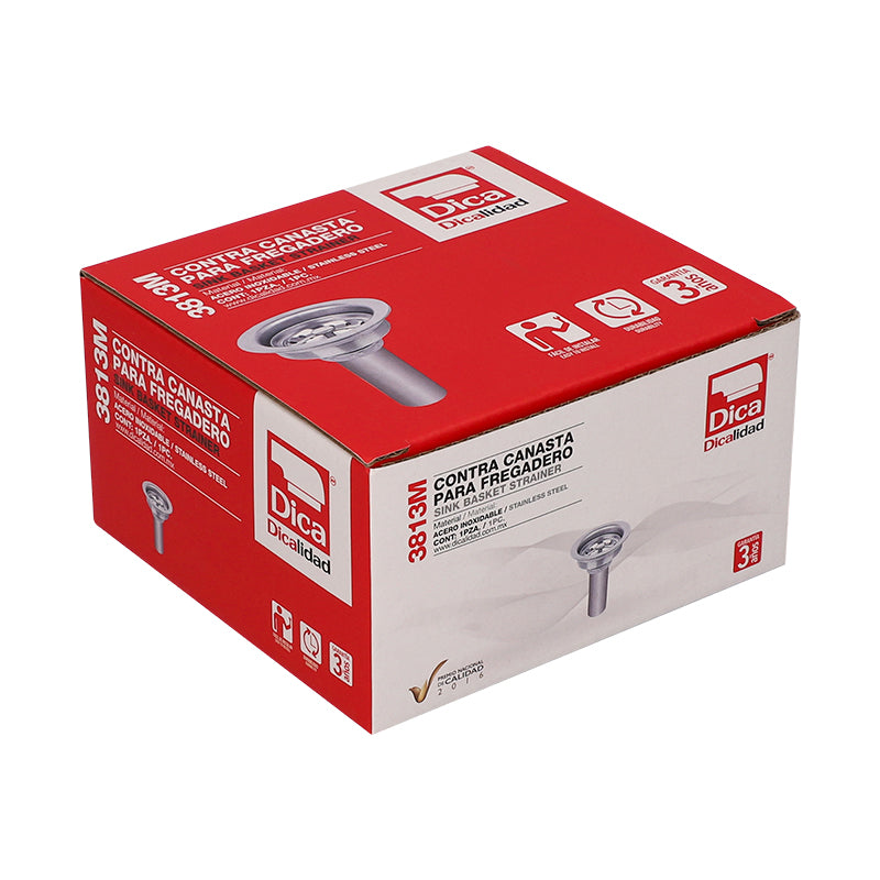 Dica 3813M contracanasta canasta para fregadero de acero inox. y tubo de laton - imagen 3