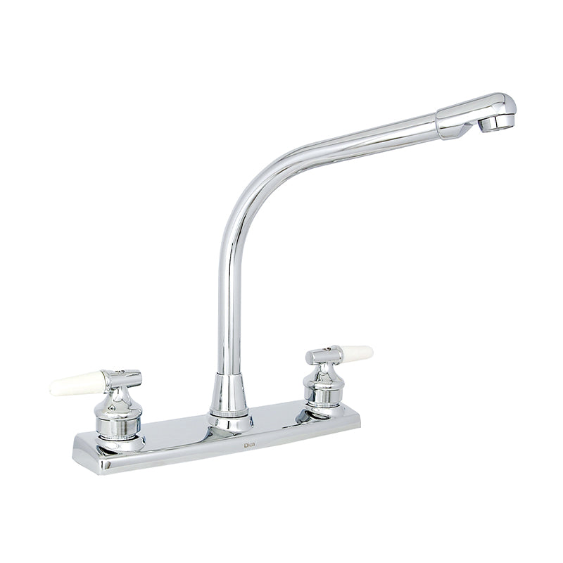 Dica 3709C mezcl. ecol. 8 pulg. cuello alto para fregadero