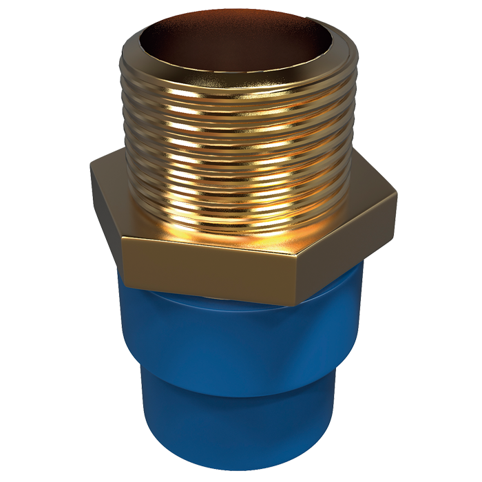 CPVC fg azul adapatador m metalico 3/4