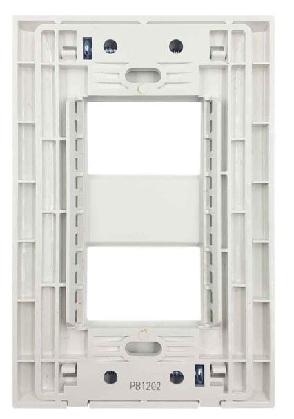 Igoto placa 2 modulos blanco / lugano PB1202-B - imagen 3