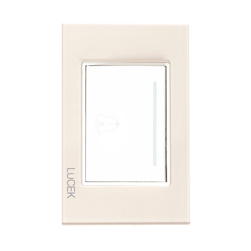 Lucek cristal dorado boton timbre 3 modulos