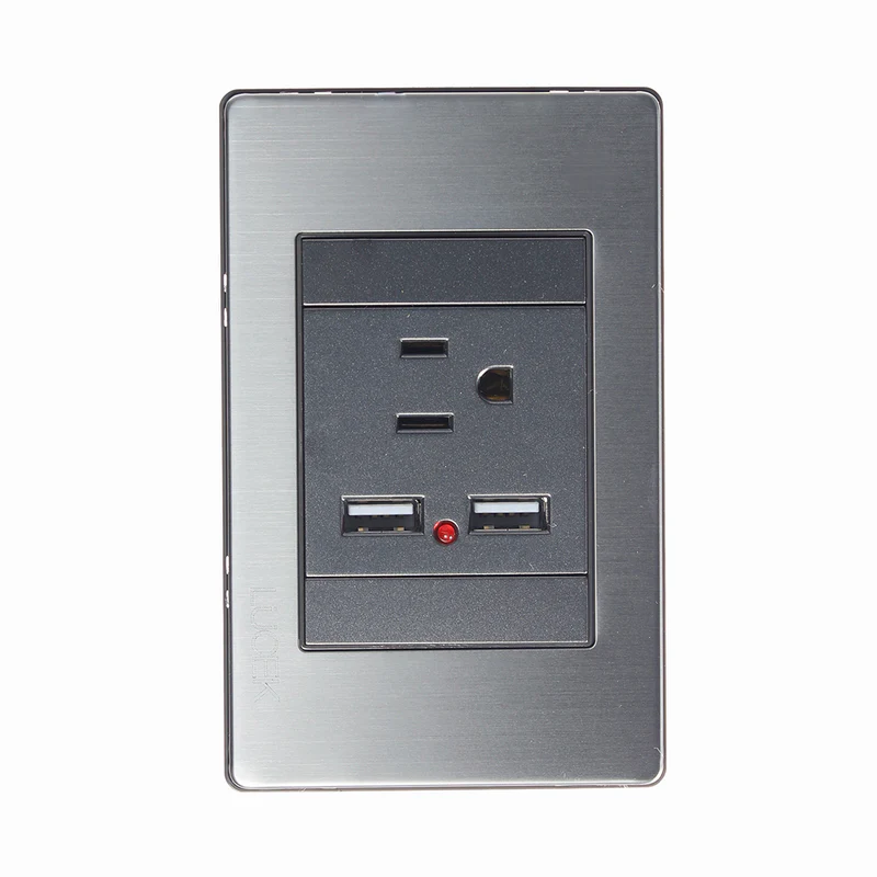 Lucek premium anodizado contacto y 2 entradas de USB
