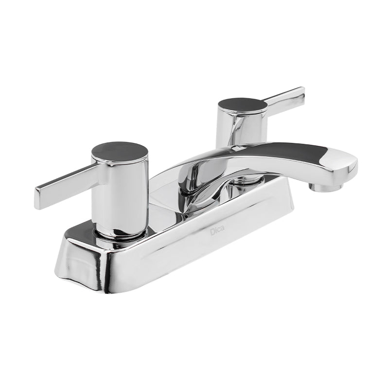 Dica 4057 mezcl. de 4 pulg. para lavabo con cubierta y manerales en laton tipo cilindro
