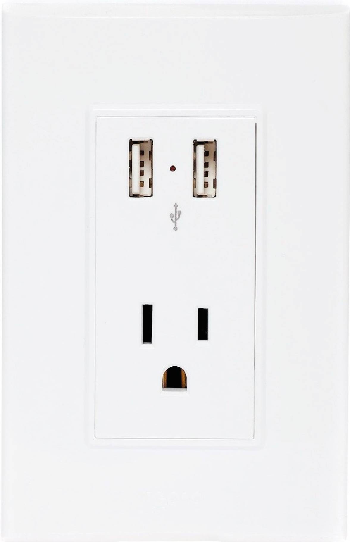 Igoto placa 1 cont + 2 tomas USB blanco PB106UL-B