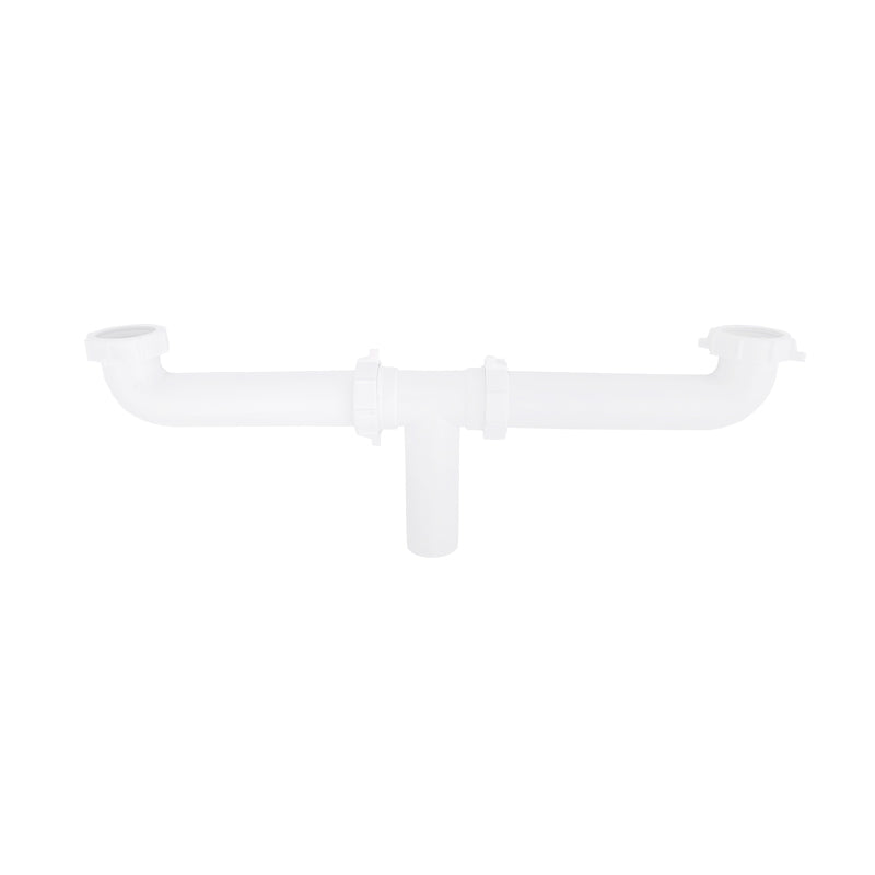 Dica 4209DTP cespol doble plastico para fregadero sin contra blanco