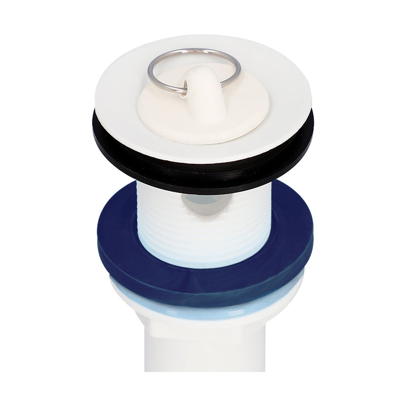 Dica 3701CB cespol plastico flex. con bote chico con cubierta plastica para lavabo blanco - imagen 4