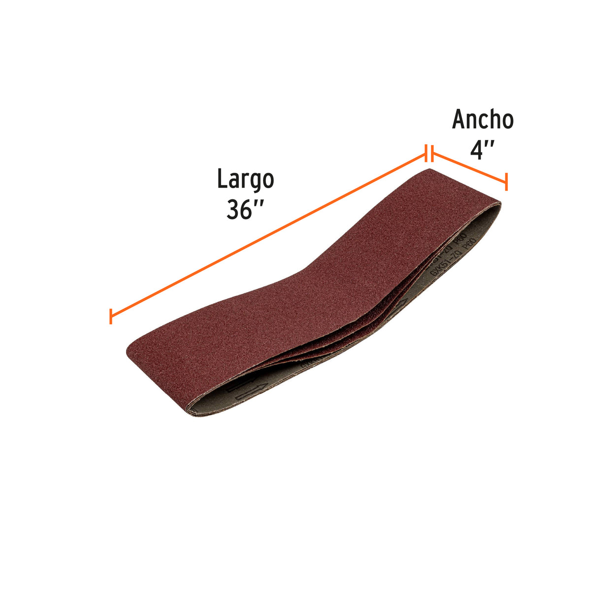 Caja con 3 Bandas de Lija 4' X 36' Grano 60 para Pul 4X6
