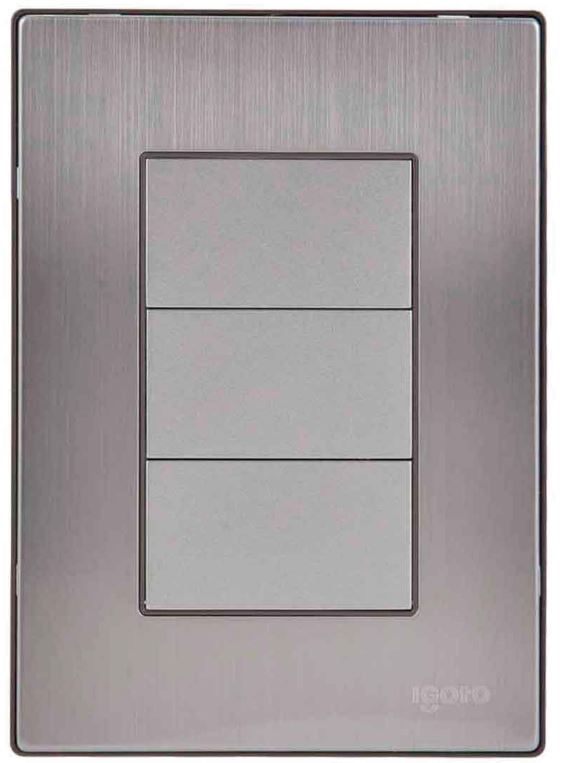 Igoto placa ciega inox plata
