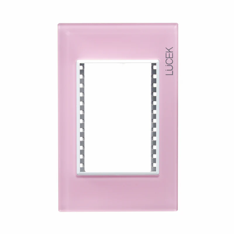 Lucek colors rosa placa metalica de 3 modulos