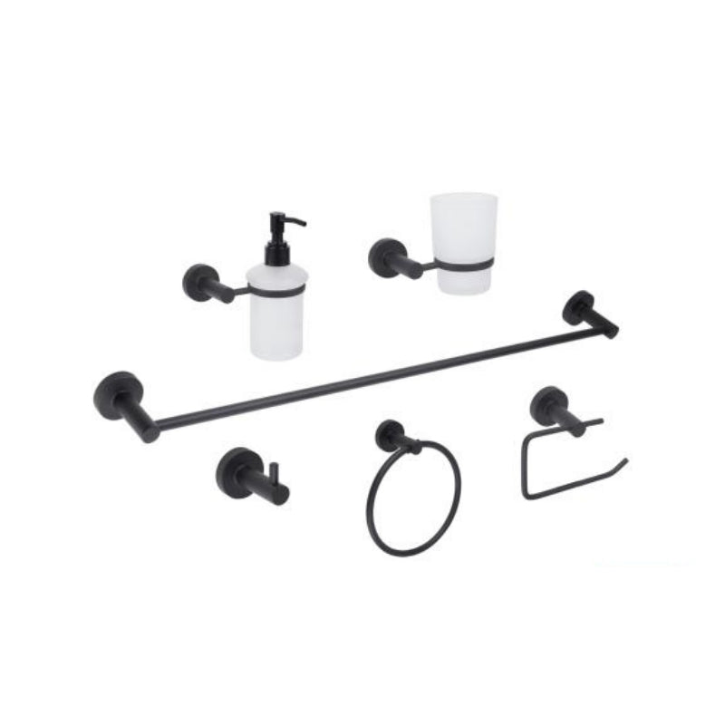 Dica 3200.2 juego de acces. de 6 piezas minimalista cuerpo metalico acabado negro mate - imagen 5