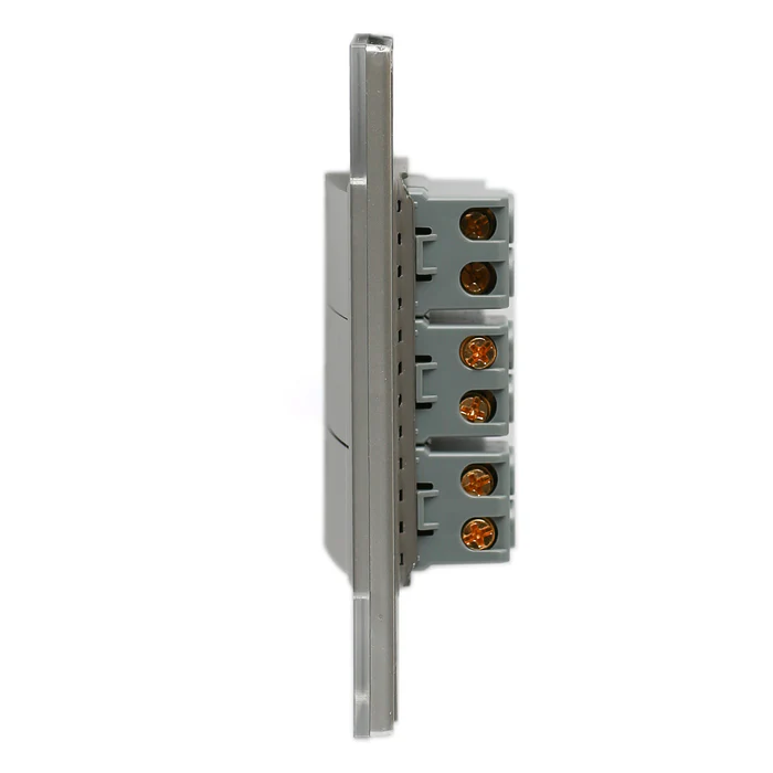 Lucek cristal espejo plata 2 interruptores sencillos y 1 de escalera de 1 mod - imagen 2