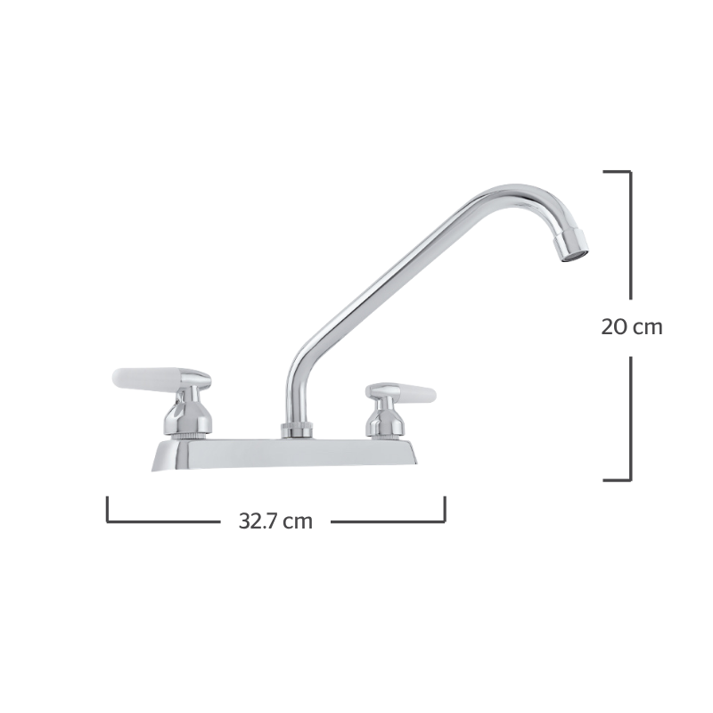 Dica mezcl 8" p / fregadoraâ con corto m/blanco 4314 - imagen 3