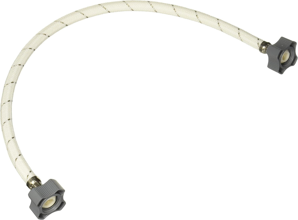 Urrea LBLL55 Manguera para Fregadero, Tramado de Nylon Blanco con Tuercas de Latón de 55 cm
