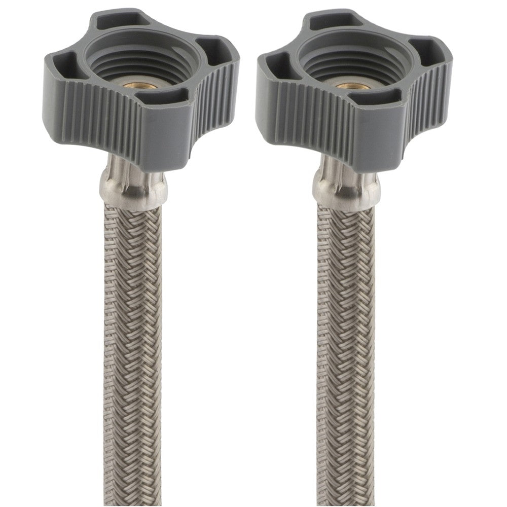 Urrea WVPP-35 Manguera para W.C., Tramado de Nylon y Tuercas de Plástico de 35 cm