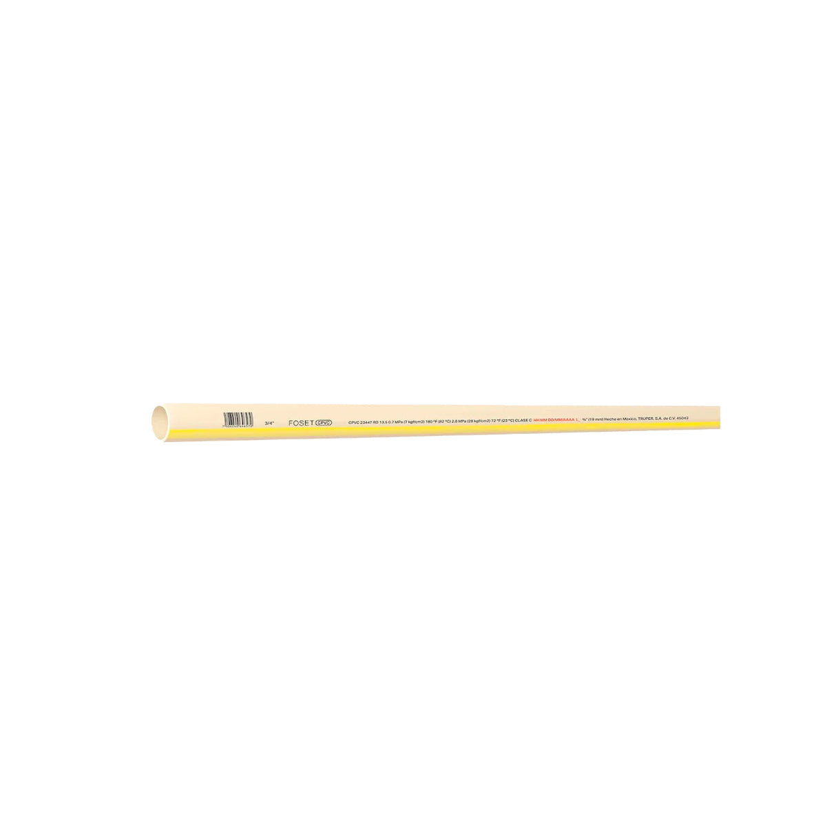 Tubo *15* Resistec CPVC 3/4" (19 mm) rd 13.5