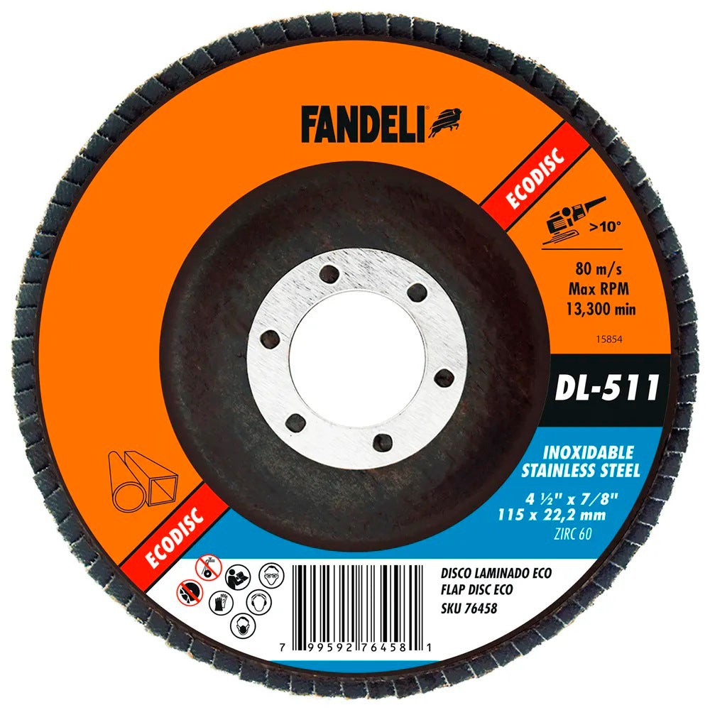 Fandeli Disco Laminado Z-60 Inox Eco Force 4½"
