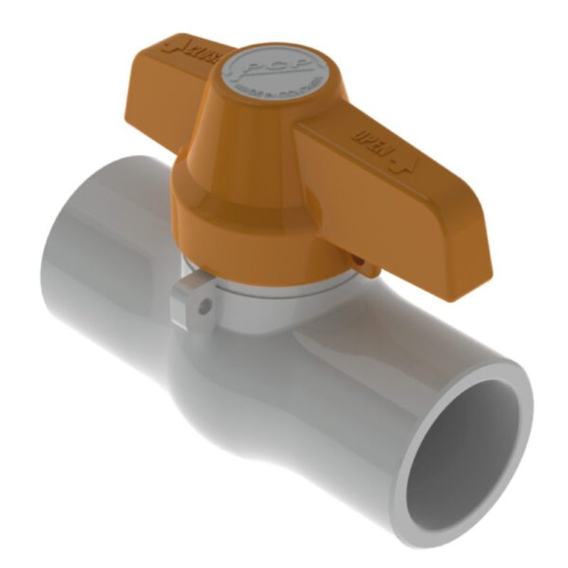 PCP Válvula de Bola 1 1/2" PVC. Cementar Liviana