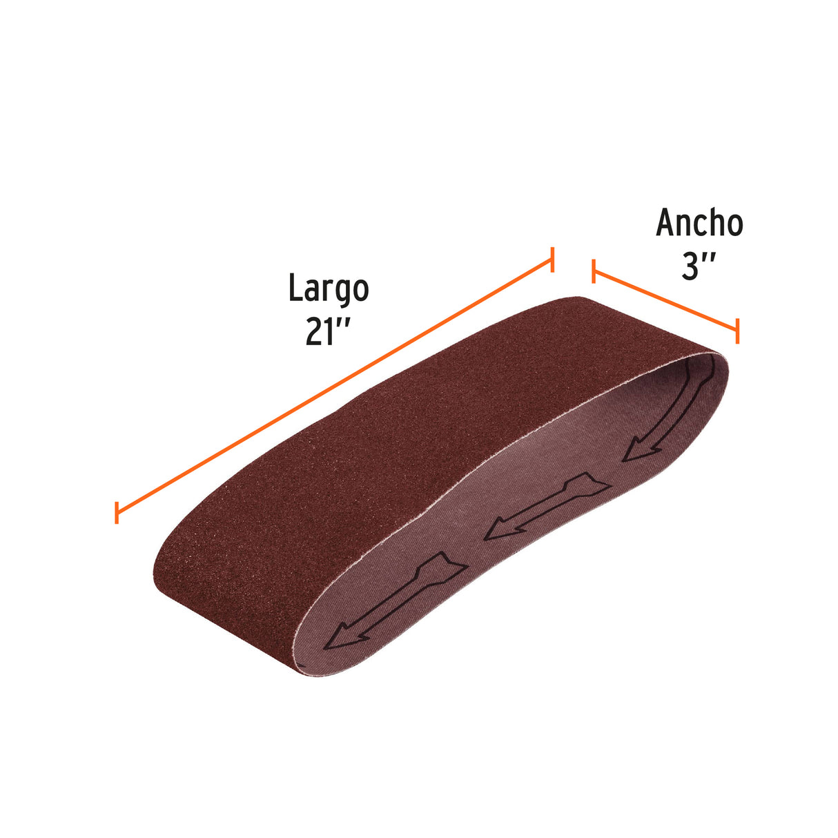 1 Banda de Lija 3 X 21' para Madera Grano 120 en Paquete de 5