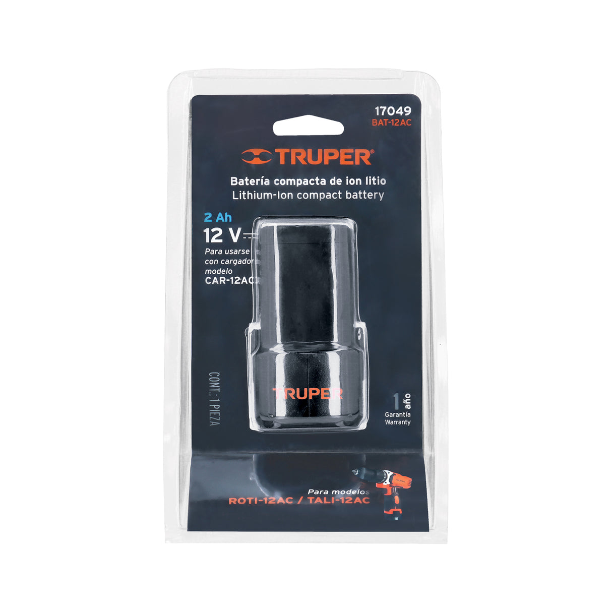 Batería Ion Litio, 12 V, para ROTI-12AC y TALI-12AC