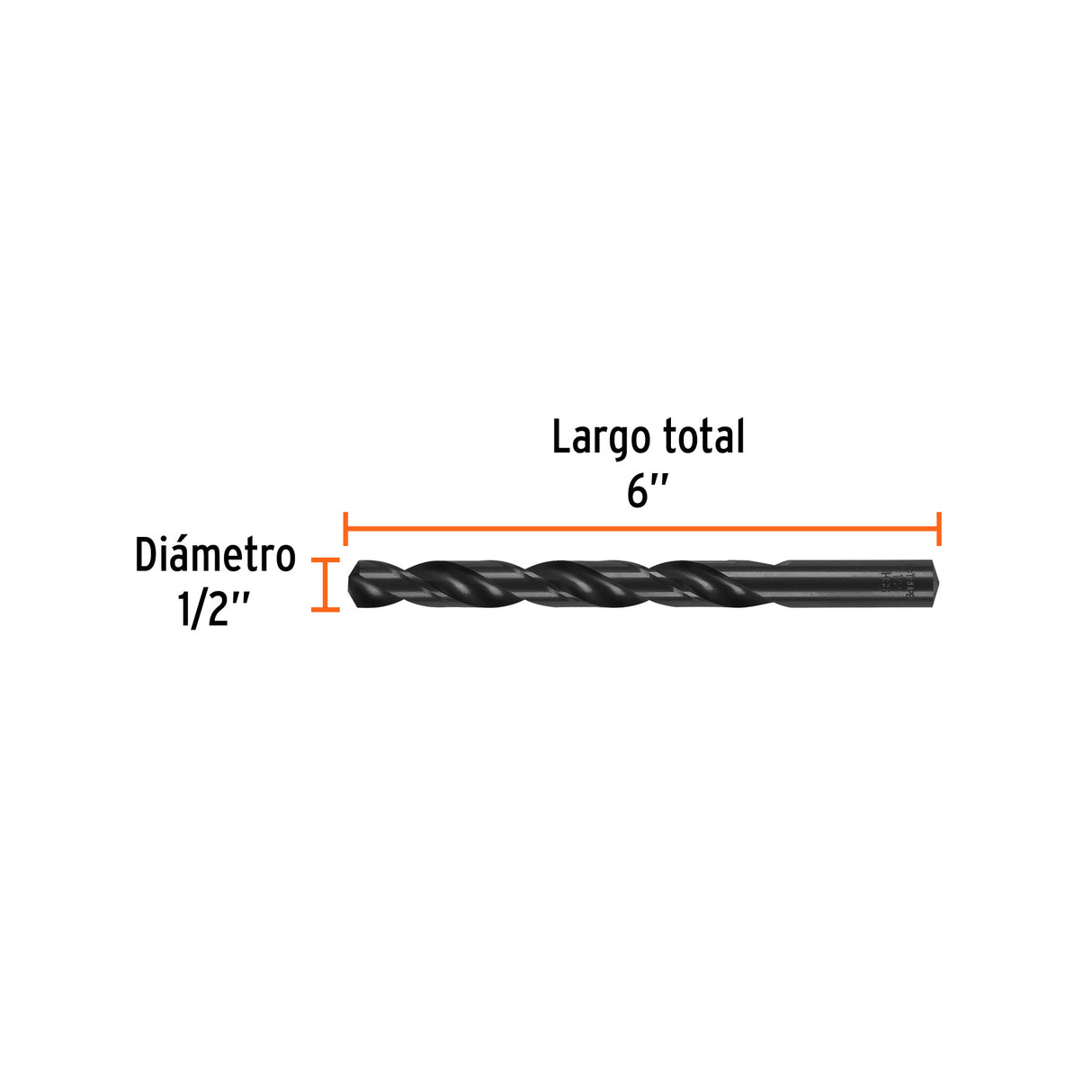 Broca HSS 1/2' Trublack para Metal, Truper